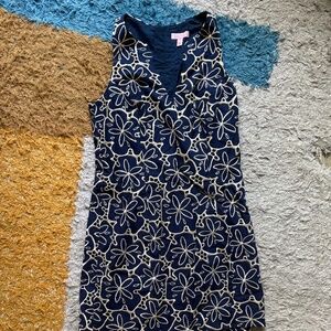 LILLY PULITZER Embroidered Sand Dollar Augusta Dress 12